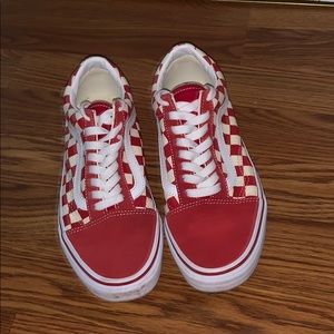 Red Checkered Old School Vans